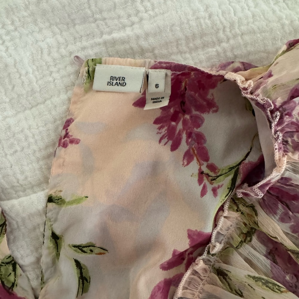 River Island Pink and Purple Ruffled Tiered Midi Dress - Picture 4 of 6